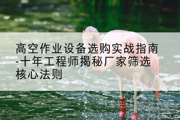 贵定剪叉式升降机厂家-高空作业设备选购实战指南-十年工程师揭秘厂家筛选核心法则