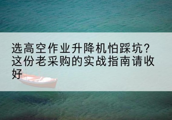 贵定高空作业升降机厂家推荐-选高空作业升降机怕踩坑？这份老采购的实战指南请收好